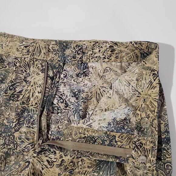 Peruvian Connection Vtg Batik Dye Slim Fit Straight Leg Pants Womens Size 6 - Picture 6 of 8